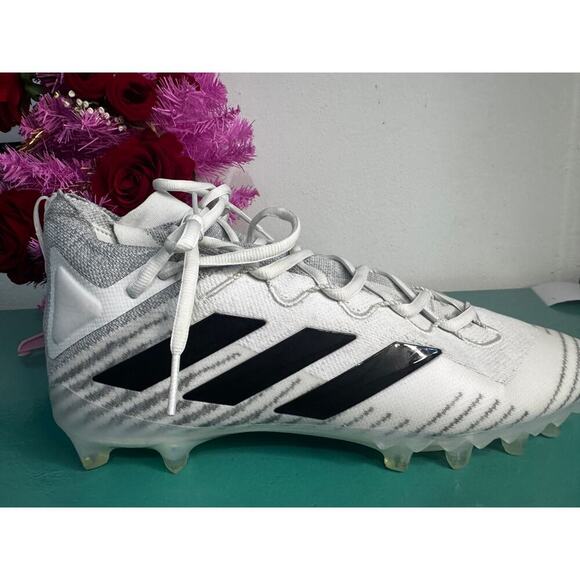 Adidas Freak Spark 21 Football Cleats White Black Silver Men’s Size 16 | G60001 - Picture 2 of 5